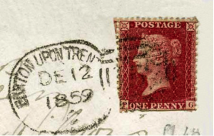 burton Postmark penny red